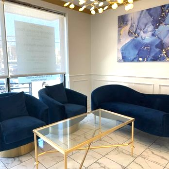 Reception room with couches and coffee table