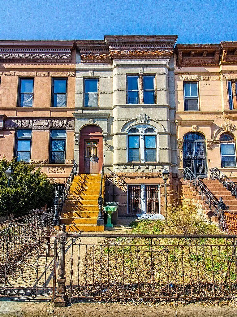 Exterior view of a brick office building in Bed Stuy
