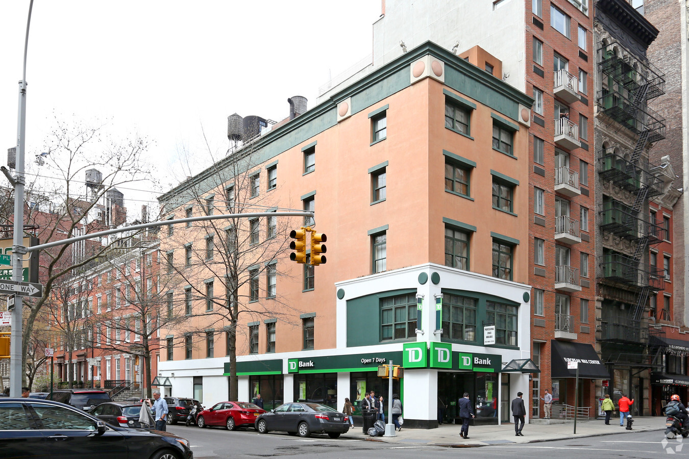 High-rise office building located in urban area