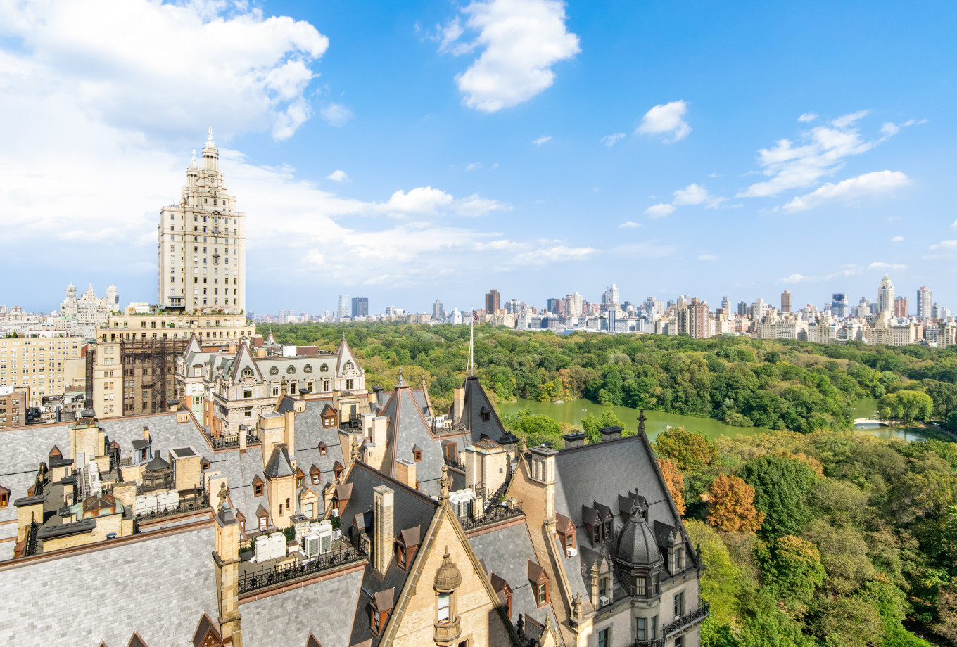 Cityscape view featuring The Majestic office building