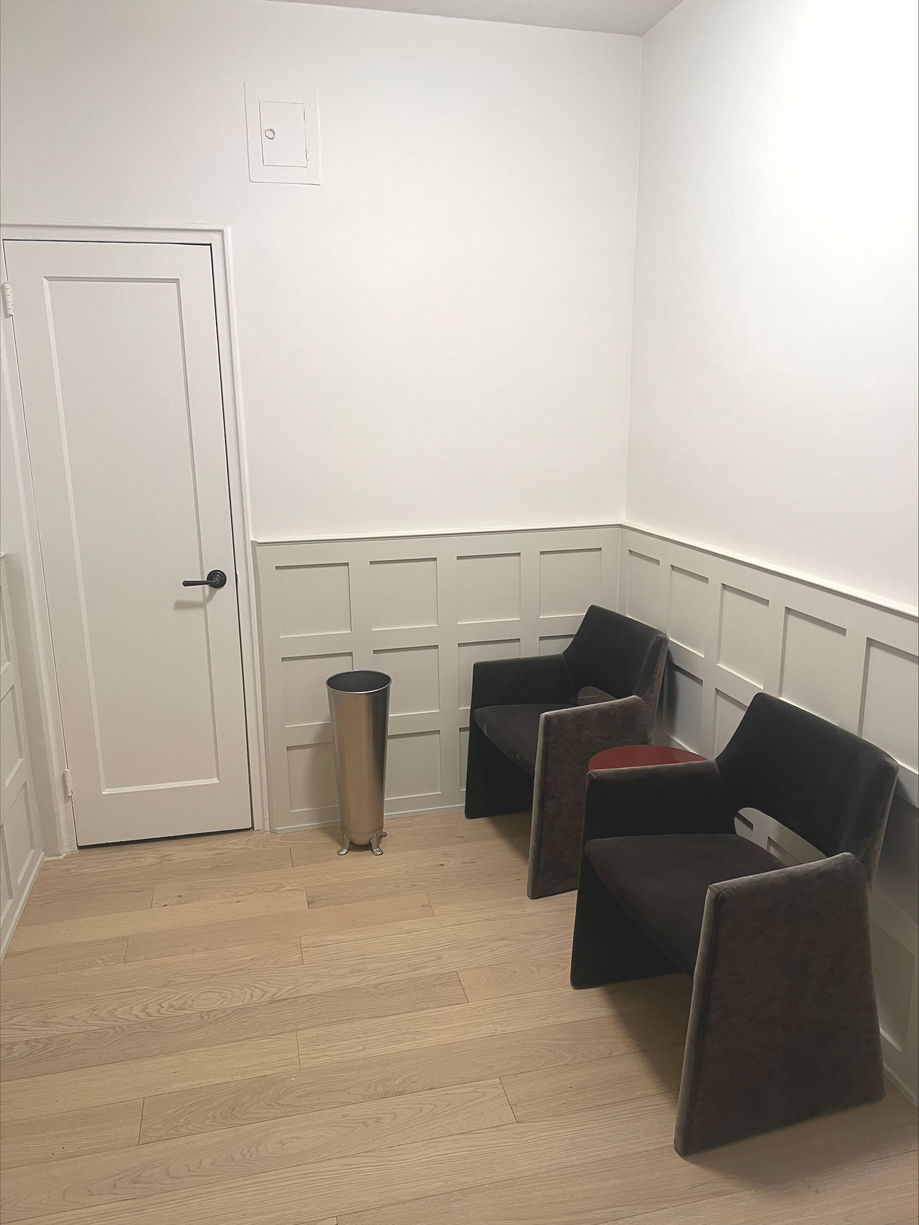 Welcoming office foyer with modern furniture and seating